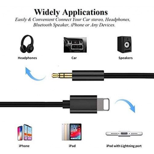 TRS-to-Lightning 3.5mm Adapter Audio Cable 1M