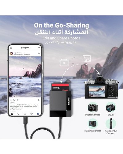 UGREEN 4in1 USB-C Card Reader For SD/TF/CF/MS Quad Card Reading
