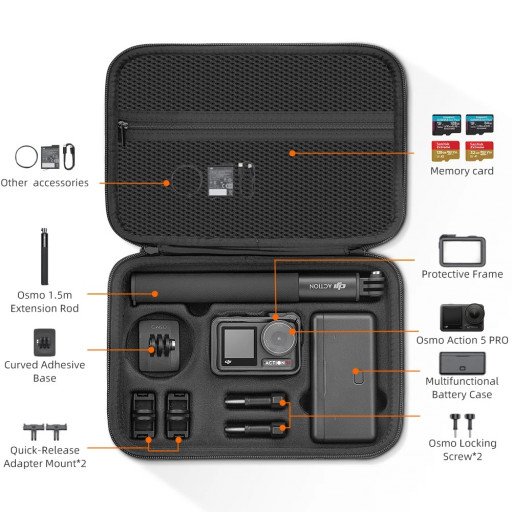 Shockproof Portable Shoulder Bag Case for DJI Osmo Action 3/4/5 Pro