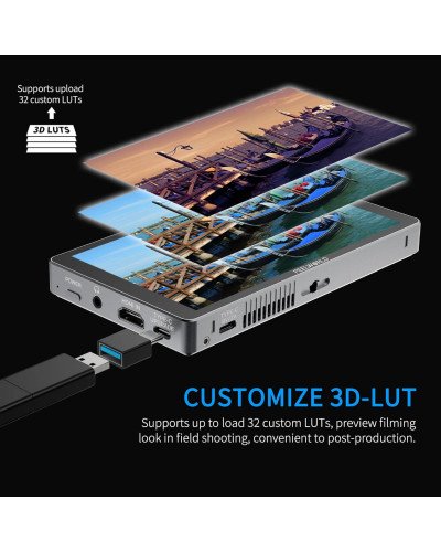 FeelWorld P6XL 6" 1200nit On-Camera Field Monitor with Built-In Battery