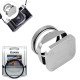 Square Metal Lens Hoods Lens Caps for FUJIFILM X100 Series X100/X100V/X100VI/X100F/X100S/X100T With MC UV Filter 49mm (Silver)