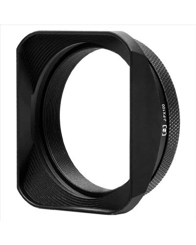 Square Metal Lens Hoods Lens Caps for FUJIFILM X100 Series X100/X100V/X100VI/X100F/X100S/X100T With MC UV Filter 49mm (Black)