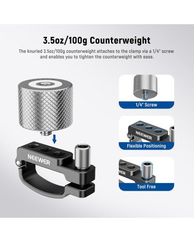 NEEWER GA008 Gimbal Counterweight And Clamp Set For DJI