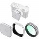 K&F Concept Nano-X MCUV Filter, Hood, and Cap for FUJIFILM X100 Series (Silver)