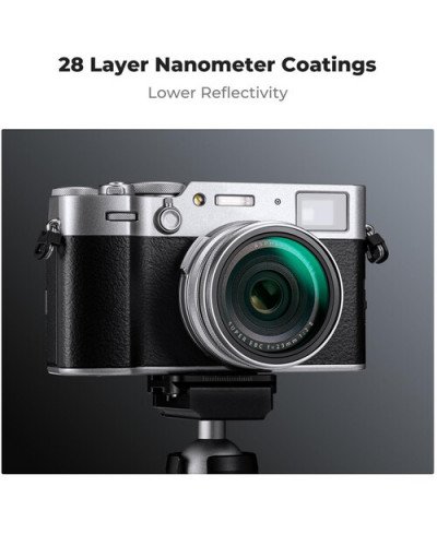 K&F Concept Nano-X MCUV Filter, Hood, and Cap for FUJIFILM X100 Series (Silver)