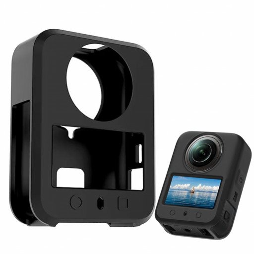 Silicone Case Anti-Scratch Shockproof Full Body For DJI Osmo 360 (Black)