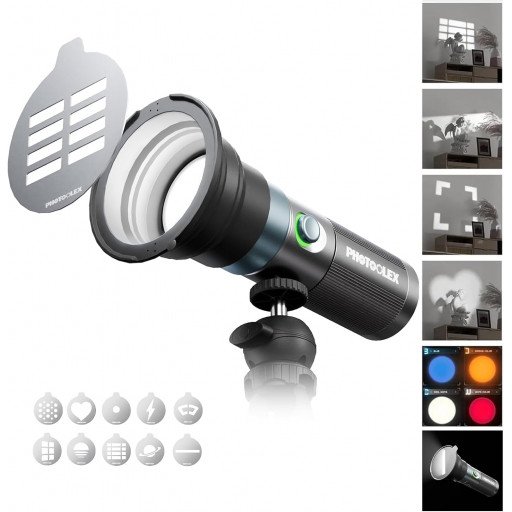 PHOTOOLEX x AMBITFUL 10W Flash Light Photography Spotlight Four Colors