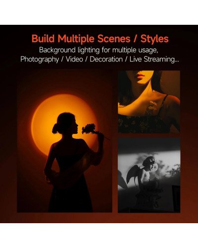 PHOTOOLEX x AMBITFUL 10W Flash Light Photography Spotlight Four Colors