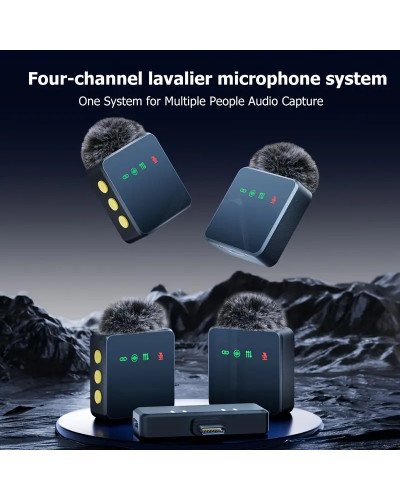 4in1 Wireless Lavalier Microphone System (Type-C)