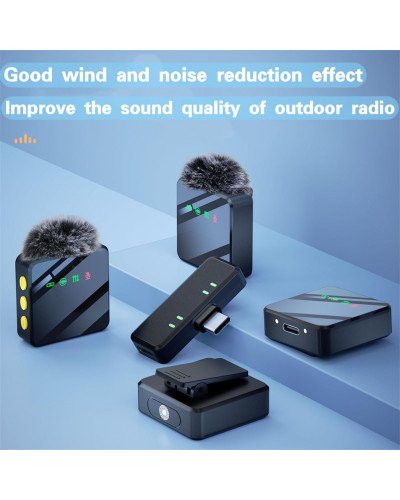 4in1 Wireless Lavalier Microphone System (Type-C)