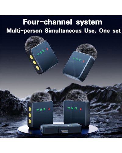 4in1 Wireless Lavalier Microphone System (Type-C)
