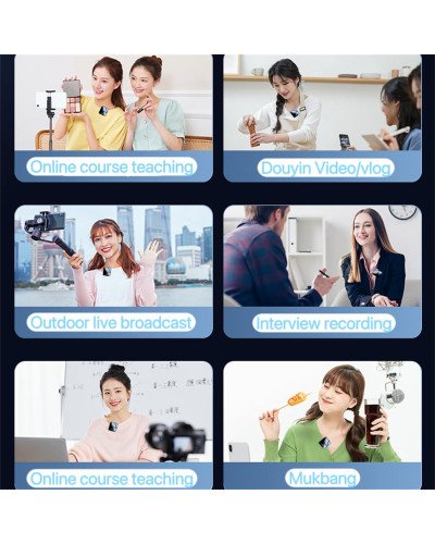 4in1 Wireless Lavalier Microphone System (Type-C)