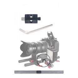 Dual 1/4 Screw Tube Rod Connecting Adapter Mount 1/4 Thread DLSR Shoulder Rig
