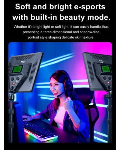 NiceFoto ES-200A Gaming lamp Bi-color COB LED Video Light Live-streaming