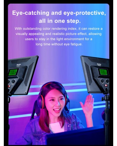 NiceFoto ES-200A Gaming lamp Bi-color COB LED Video Light Live-streaming