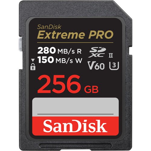 SanDisk 256GB SDXC Extreme PRO V60/UHS-II/U3/R280-/W100MB/s