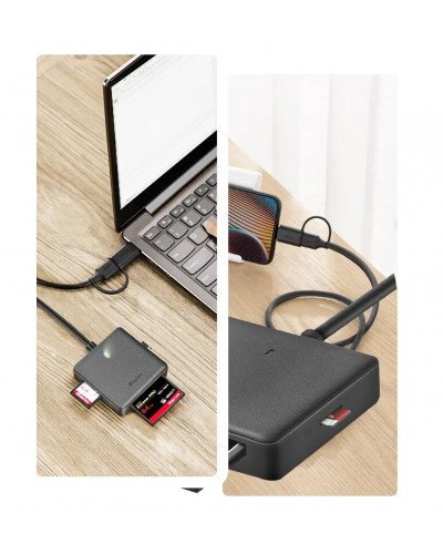 Multifunction 4in1 Card Reader Support SD/TF/CF/MS Card Reader