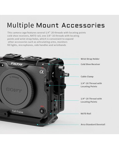 Tilta Full Camera Cage V2 for Sony FX3 & FX30 (TA-T16-FCC-B)