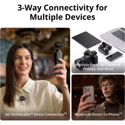 DJI Mic 3 2-Person Compact Wireless Microphone System/Recorder for Camera & Smartphone