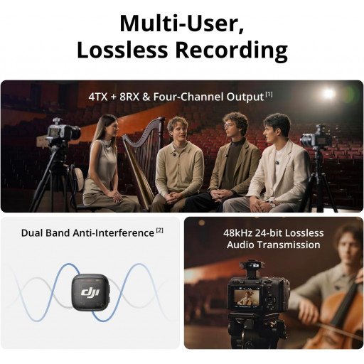 DJI Mic 3 2-Person Compact Wireless Microphone System/Recorder for Camera & Smartphone