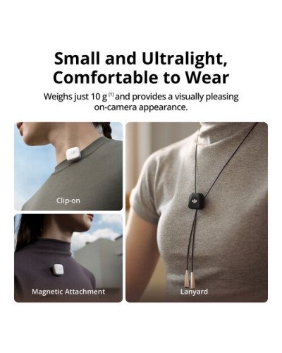 DJI Mic Mini Clip-On Transmitter with Built-In Microphone (Black)