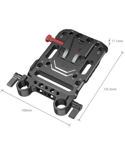 SmallRig V Mount Battery Plate with Dual 15mm Rod Clamp