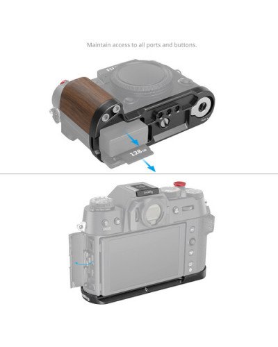 SmallRig Wooden L-Shape Grip for FUJIFILM X-T50 (Black)