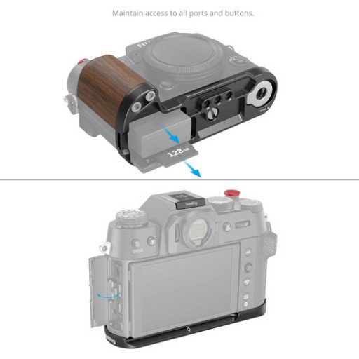 SmallRig Wooden L-Shape Grip for FUJIFILM X-T50 (Black)