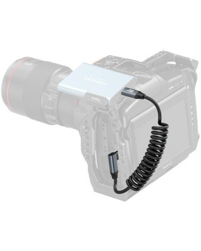 SmallRig USB-C Straight-to-Right Angled Coiled Data Cable