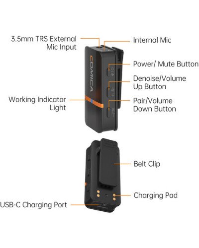 COMICA Vimo Q Mini 4-Person Wireless Microphone System for Cameras & Smartphones COMICA Vimo Q Mini 4-Person Wireless Microphone System for Cameras & Smartphones