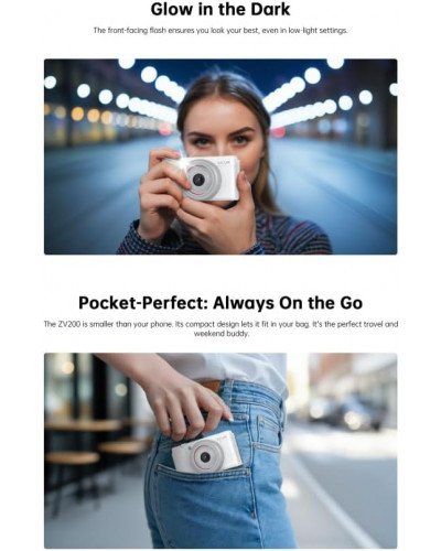 SJCAM ZV200 12MP Digital Camera (White)