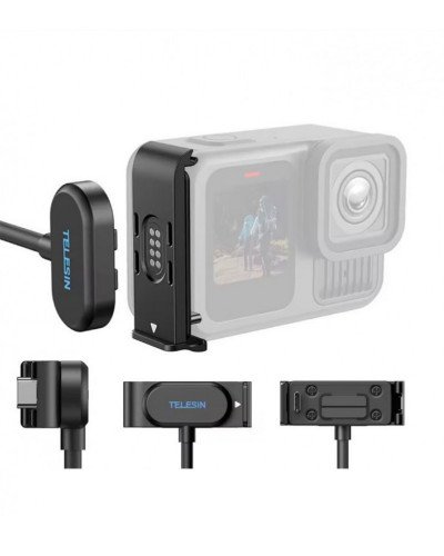 TELESIN Magnetic Door And Power Cable Kit for Hero 13/12/11/10/9