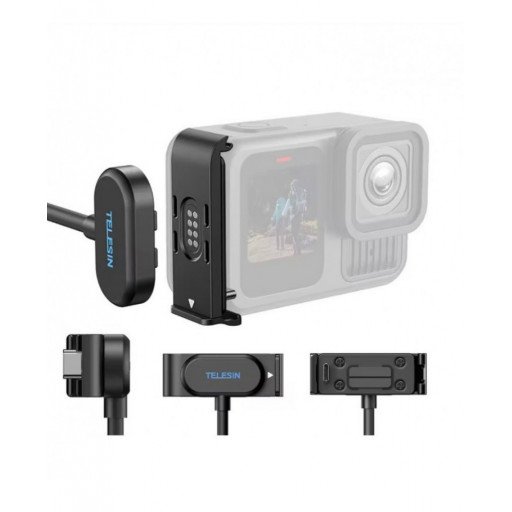 TELESIN Magnetic Door And Power Cable Kit for Hero 13/12/11/10/9