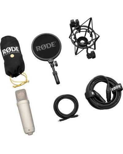 RODE NT1 5th Generation Large-Diaphragm Cardioid Condenser XLR/USB Microphone (Black)