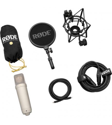 RODE NT1 5th Generation Large-Diaphragm Cardioid Condenser XLR/USB Microphone (Black)