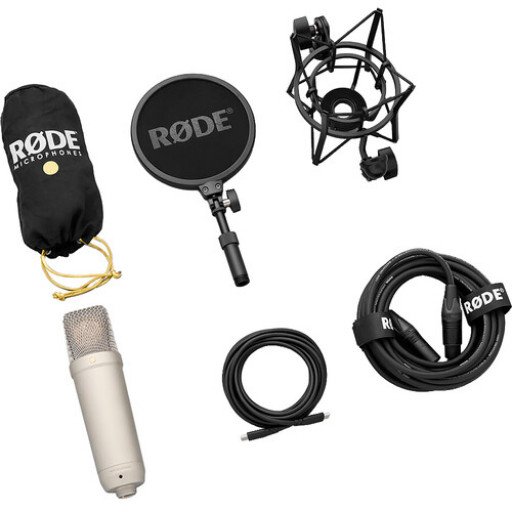 RODE NT1 5th Generation Large-Diaphragm Cardioid Condenser XLR/USB Microphone (Black)