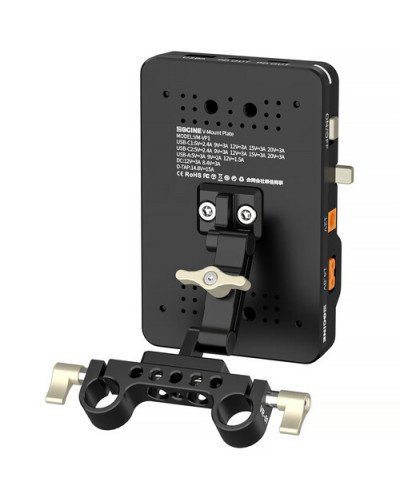 ZGCINE V-Mount Battery Plate with 15mm LWS Mount and Adjustable Arm (Kit 3)