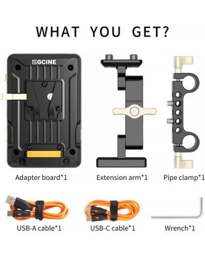 ZGCINE V-Mount Battery Plate with 15mm LWS Mount and Adjustable Arm (Kit 3)