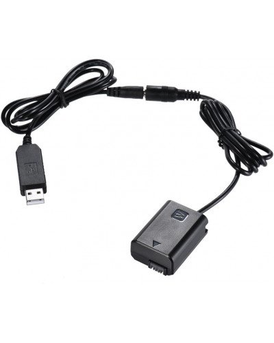USB NP-FW50 Dummy Battery Pack Coupler Adapter Cable USB NP-FW50 Dummy Battery Pack Coupler Adapter Cable