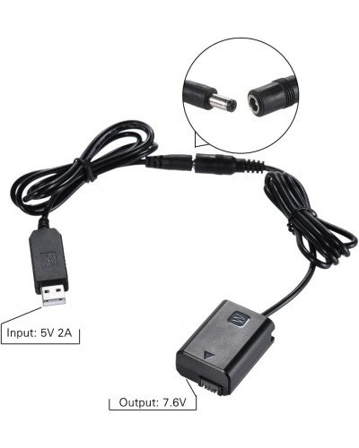 USB NP-FW50 Dummy Battery Pack Coupler Adapter Cable USB NP-FW50 Dummy Battery Pack Coupler Adapter Cable