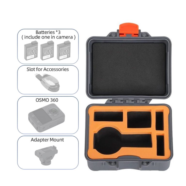 Mini Travel Case Waterproof Carrying Case Shock-proof Hard Case for DJI Osmo 360