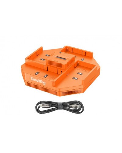 SmallRig NP-F550 F570 F750 F970 4-Channel Battery Charger with (VILTROX NP-F970 Battery 4Pc)