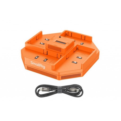 SmallRig NP-F550 F570 F750 F970 4-Channel Battery Charger with (VILTROX NP-F970 Battery 4Pc)