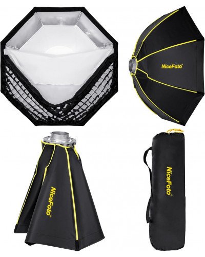 NiceFoto QY-2000A 200W Bi-Color LED Video Light With ES-100cm Softbox/Stand