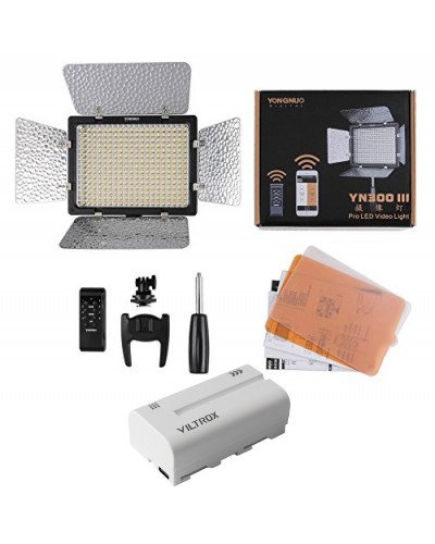 اضاءة مستمرة YN300 III مع بطارية وشاحن