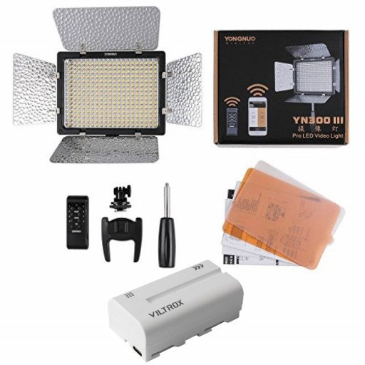 اضاءة مستمرة YN300 III مع بطارية وشاحن