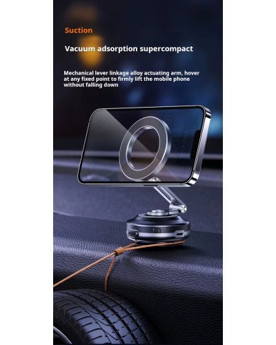 Smart Vacuum Suction Cup Mobile Phone Holder Magnetic 360° Rotating