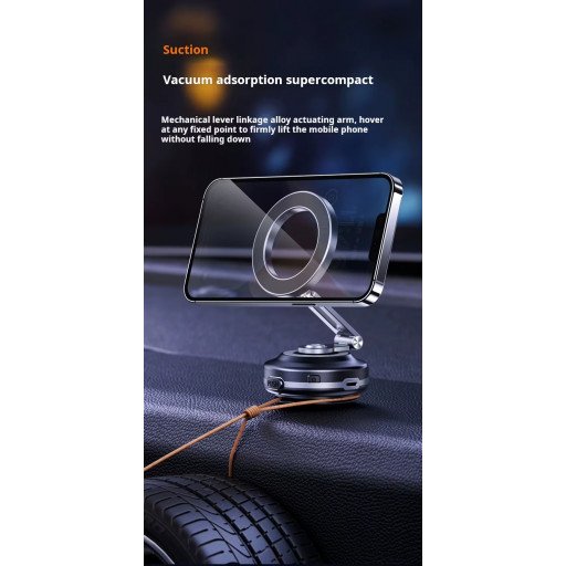 Smart Vacuum Suction Cup Mobile Phone Holder Magnetic 360° Rotating
