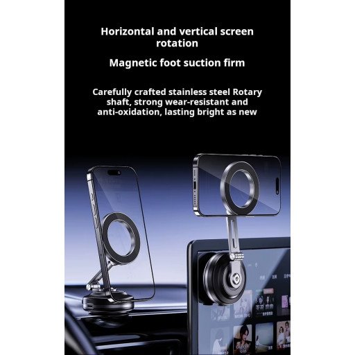 Smart Vacuum Suction Cup Mobile Phone Holder Magnetic 360° Rotating