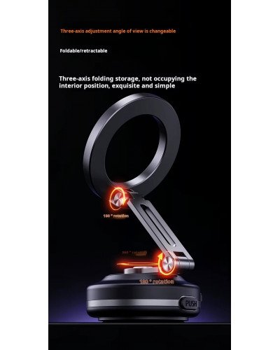 Smart Vacuum Suction Cup Mobile Phone Holder Magnetic 360° Rotating